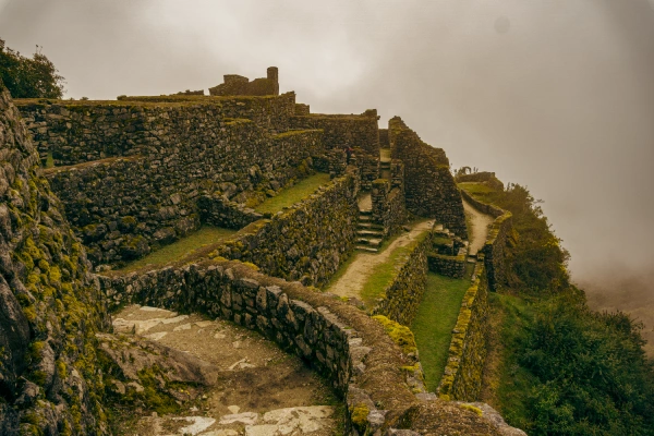 Runkurakay Inca ruins surrounded by the cloud forest