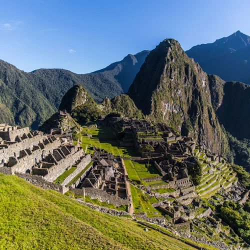 Machu Picchu and the Andes Machu Picchu ancient citadel surrounded by Andean mountains