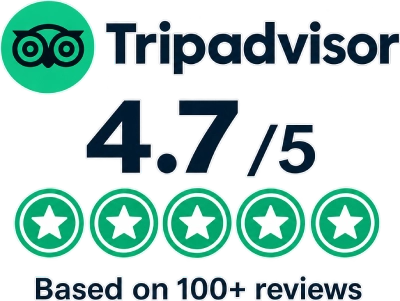 Tripadvisor customer rating based on more than 300 reviews